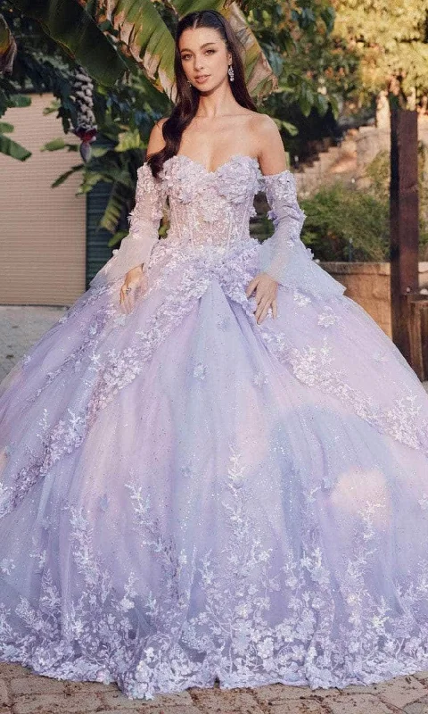 women's suit sets with loose-fitting bodiesJuliet Dresses JT1459J - Corset Bodice Floral Embellished Ballgown
