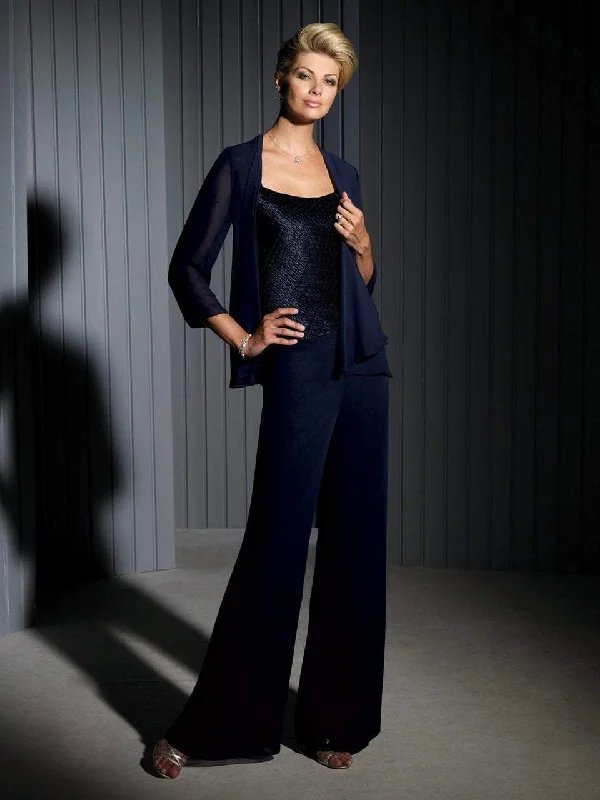 women's suit sets for everyday wearMon Cheri Four-Piece Charmeuse Set in Stone 111673 - 1 pc Navy In Size 6 Available