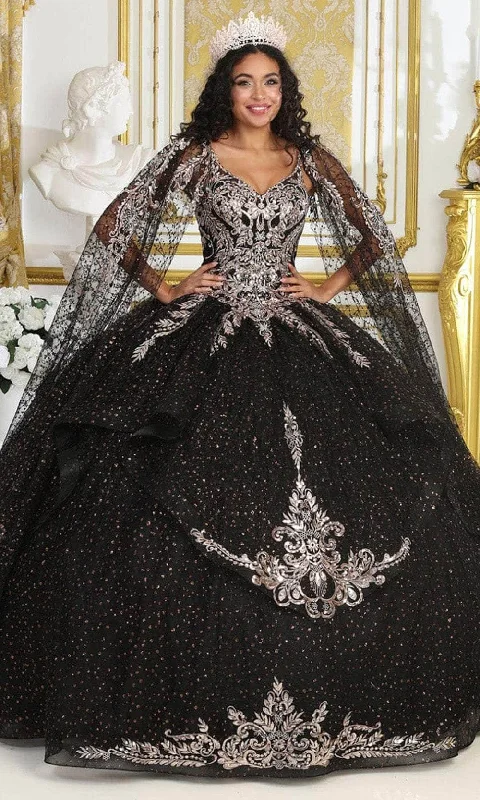 women's suit sets with A-line skirtsMay Queen LK218 - Glitter Corset Ballgown