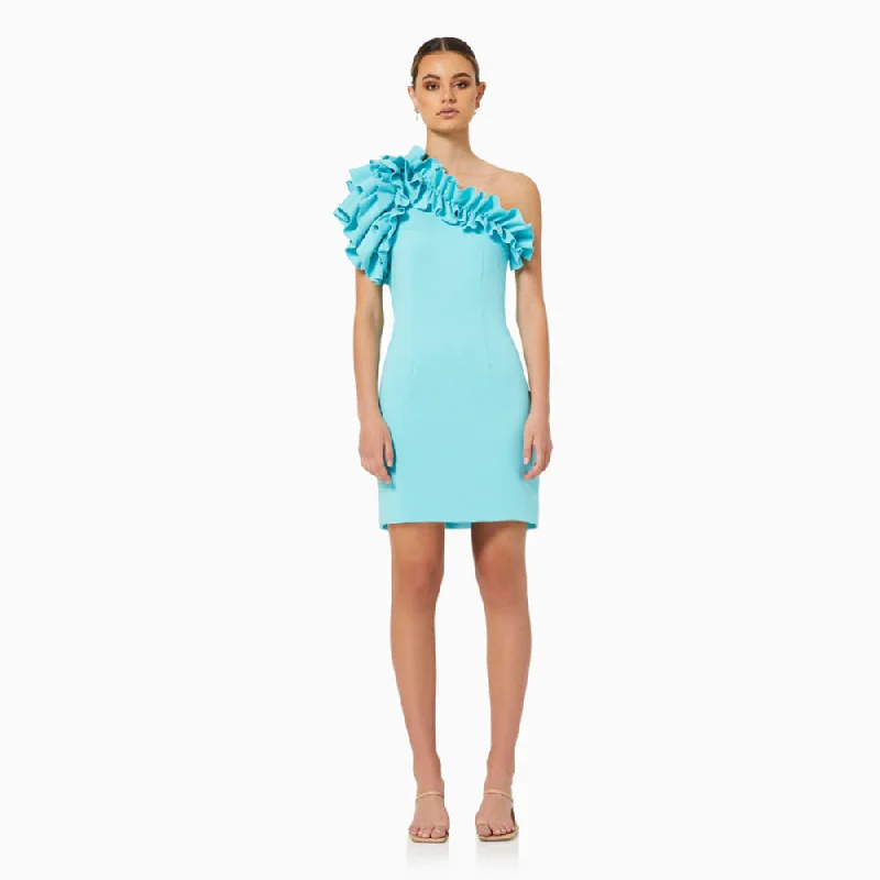 Sheath dresses for womenOne Shoulder Sleeveless Lace Up Mini Bodycon Dress OW23123