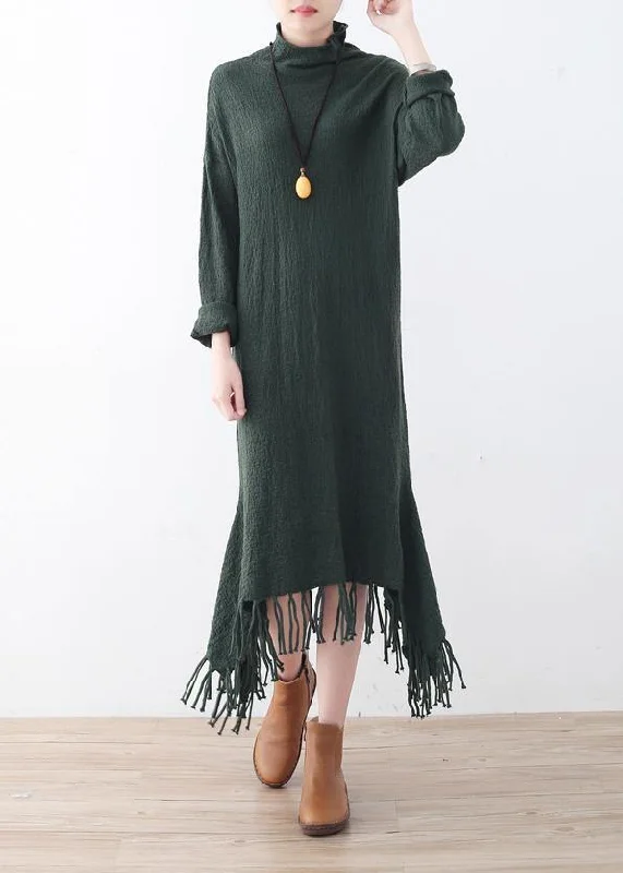 Coral women's sweaterVintage green Sweater Wardrobes Quotes high neck Big fall sweater dress