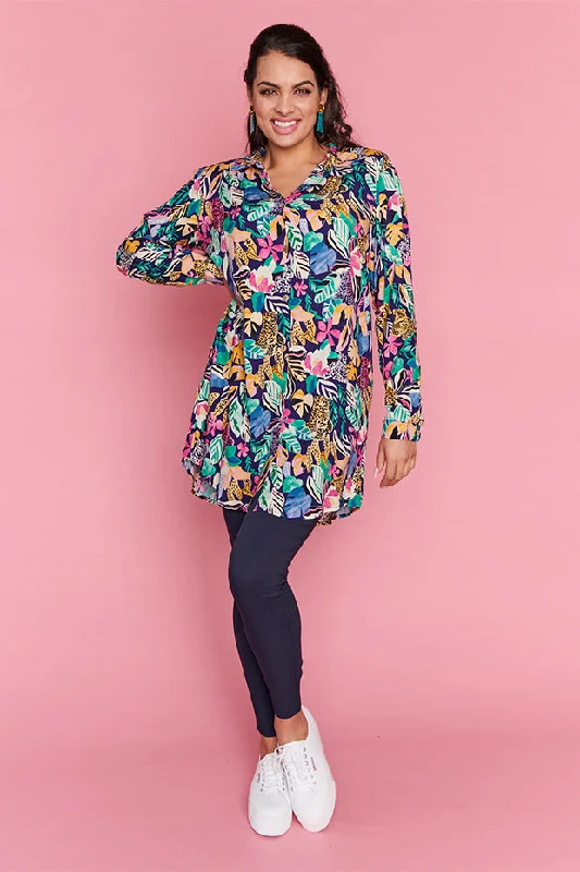 Teal women's topsAubree Pacific Vibes Shirt