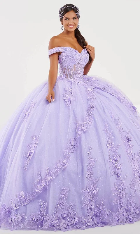 women's suit sets for business casualFiesta Gowns 56496 - Embroidered Corset Off-Shoulder Ballgown