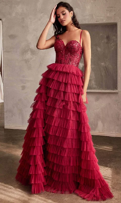 women's suit sets with linen blendsLadivine CB143 - Corset Bodice Sequin Embellished Ballgown
