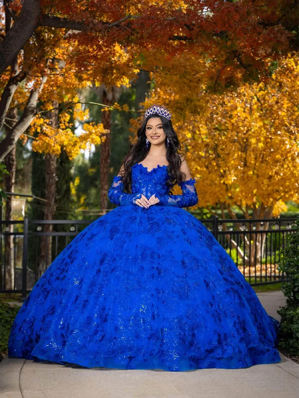 stylish women's clothing setsLizluo Quince 26092 - Floral Embroidered Corset Bodice Ballgown