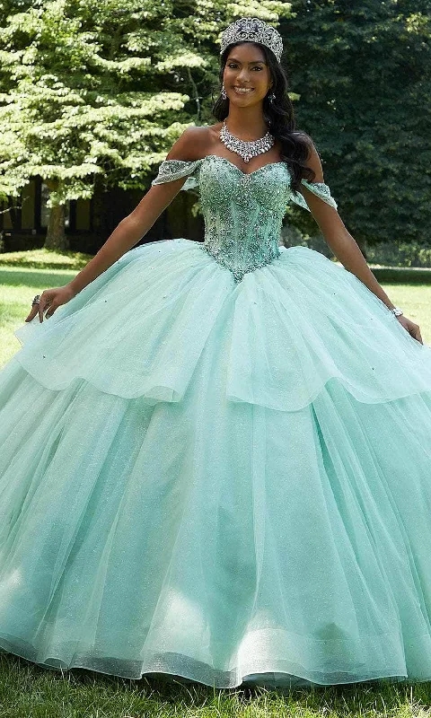 women's suit sets with convertible hemsVizcaya by Mori Lee 89449 - Beaded Corset Bodice Ballgown