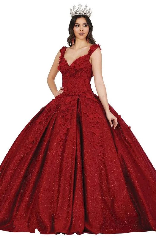 women's suit sets with exposed buttonsDancing Queen - 1501 Floral Appliqued Corset Ballgown