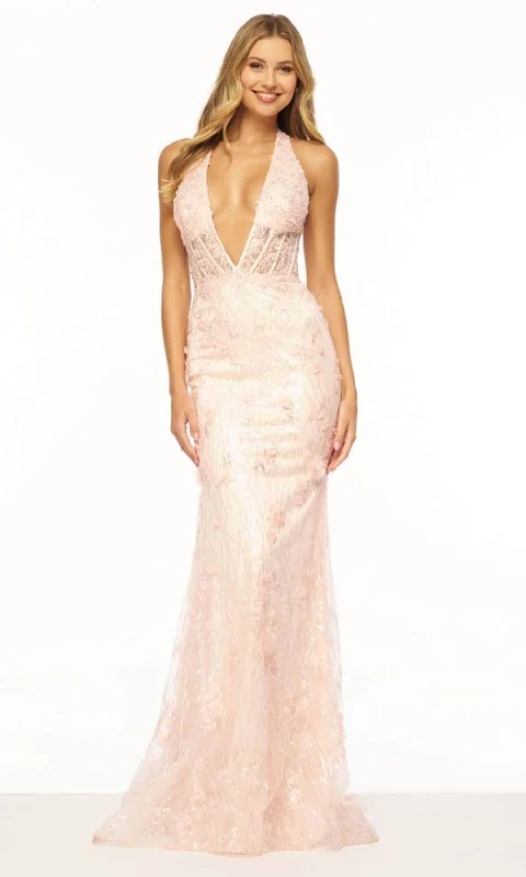 women's suit sets with wrinkle-resistant fabricsSherri Hill 56207 - Plunging Neck Corset Gown