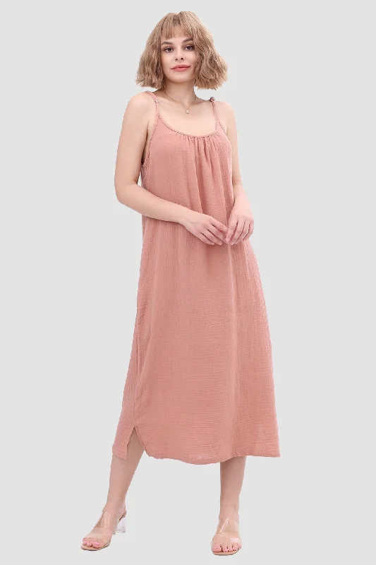 Peplum dresses for womenPure Cotton Suspender Dress