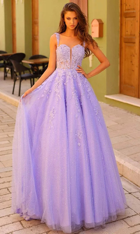 women's suit sets with coordinating topsAmarra 88739 - 3D Floral Embellished Corset Bodice Ballgown