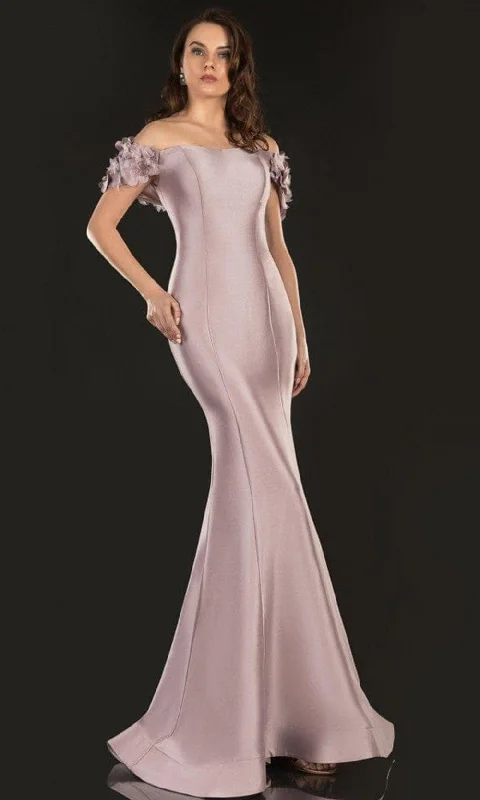Motherhood dresses for pregnant womenTerani Couture - 2021E2799 Floral Off Shoulder Long Gown