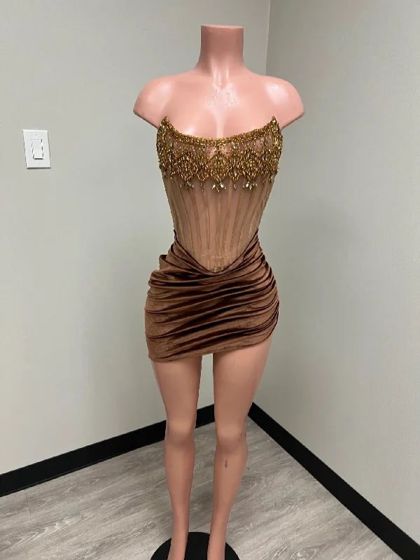 Plus-size dresses for womenSexy Beaded Short Prom Dress Real Image Strapless Mini Length Ruffles Pleated Crystals Evening Gowns Aso Ebi Style Short Party