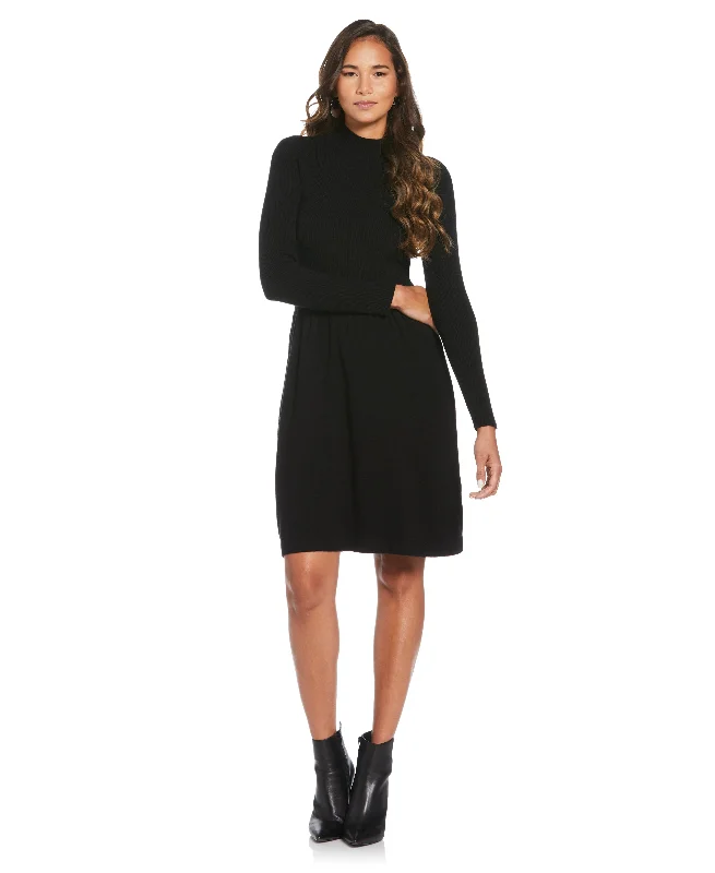 Glitter women's sweaterPetite Mock Neck Sweater Dress