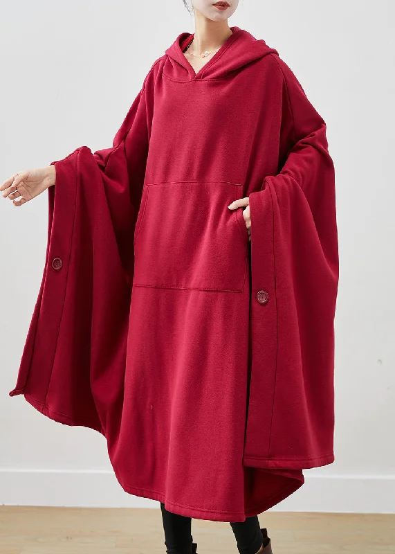 Cap sleeve dresses for womenArt Mulberry Asymmetrical Oversized Cotton Sweatshirts Dress Winter