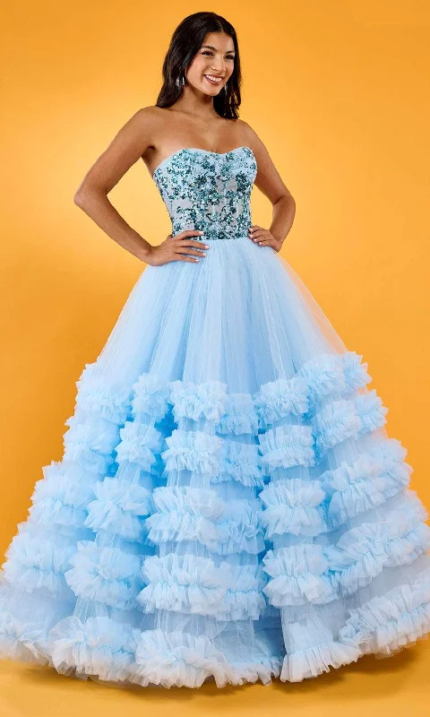 fashionable women's ensemble setsRachel Allan 70621 - Sweetheart Beaded Corset Ballgown