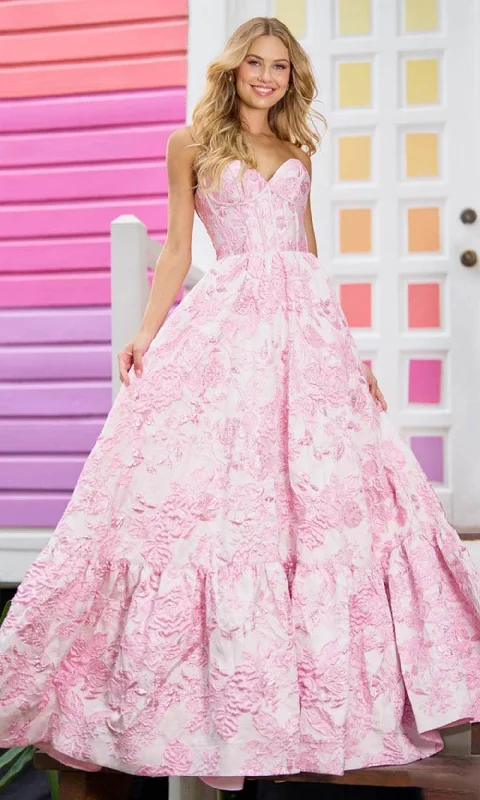 women's suit sets with fitted bodiesSherri Hill 56055 - Corset Floral Ballgown