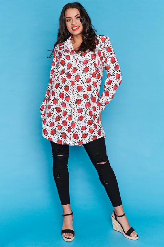 Burgundy women's topsAbigail Berry Baby Longline Shirt