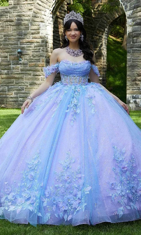 women's suit sets with metallic finishesVizcaya by Mori Lee 89448 - Scoop Neck Corset Bodice Ballgown