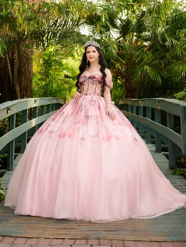 women's suit sets with beaded embellishmentsLizluo Fiesta 56520 - Off-Shoulder Corset Bodice Ballgown