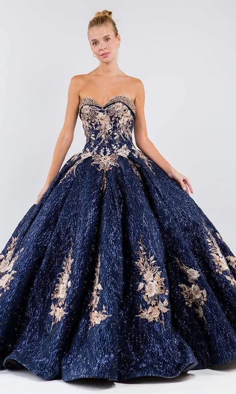 professional women's suit combinationsElizabeth K - GL1957 Rosette Embroidered Ballgown
