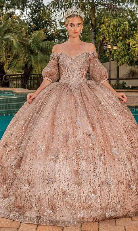 women's suit sets with matching blousesDancing Queen 1877 - Butterfly Appliques Corset Back Ballgown