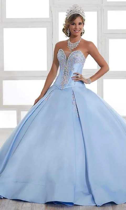 women's suit sets with beaded embellishmentsLA Glitter - 24029 Bejeweled Plunging Corset Bodice Ballgown