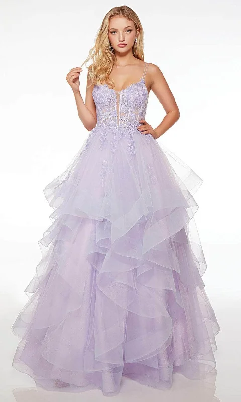 women's suit sets with button-down frontsAlyce Paris 61668 - Corset Bodice Embroidered Ballgown