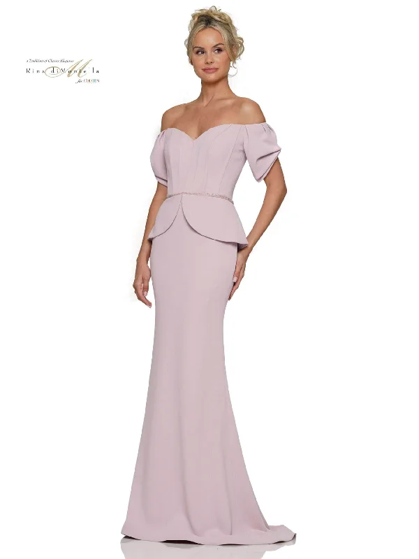 women's suit sets with double ventsRina di Montella RD2965 - Corset Peplum Evening Dress