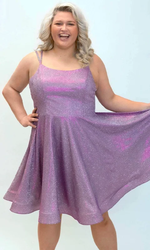 women's suit sets with shoesSydney's Closet SC8130 - Dual Strap Glittered Cocktail Dress