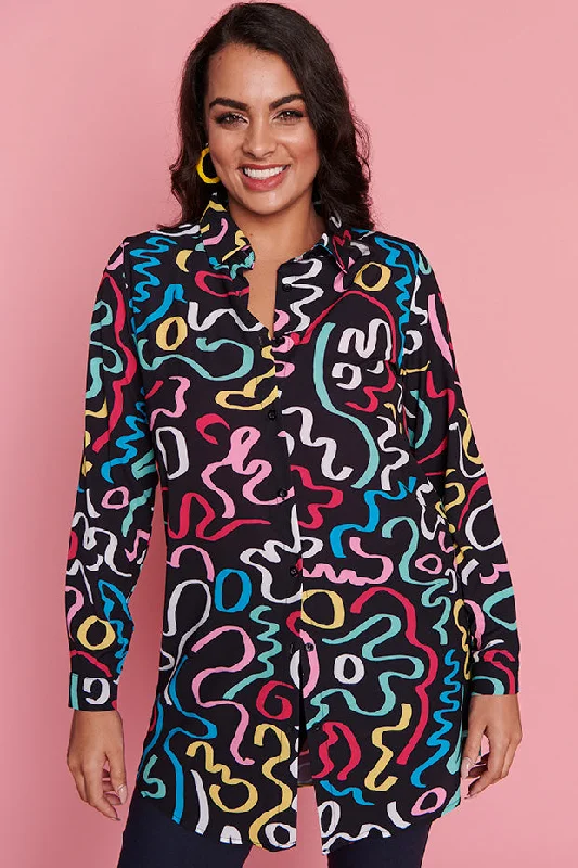 Polka dot women's topsAsher Monday Madness Shirt