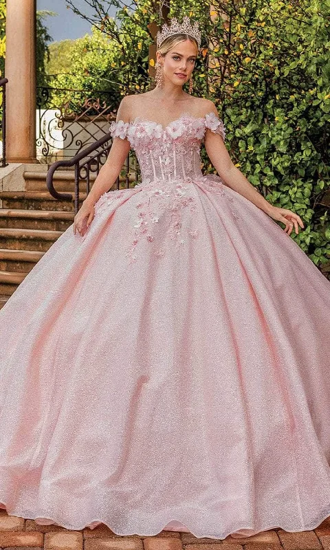 women's three-piece suit setsDancing Queen 1888 - Illusion Corset Cap Sleeve Ballgown