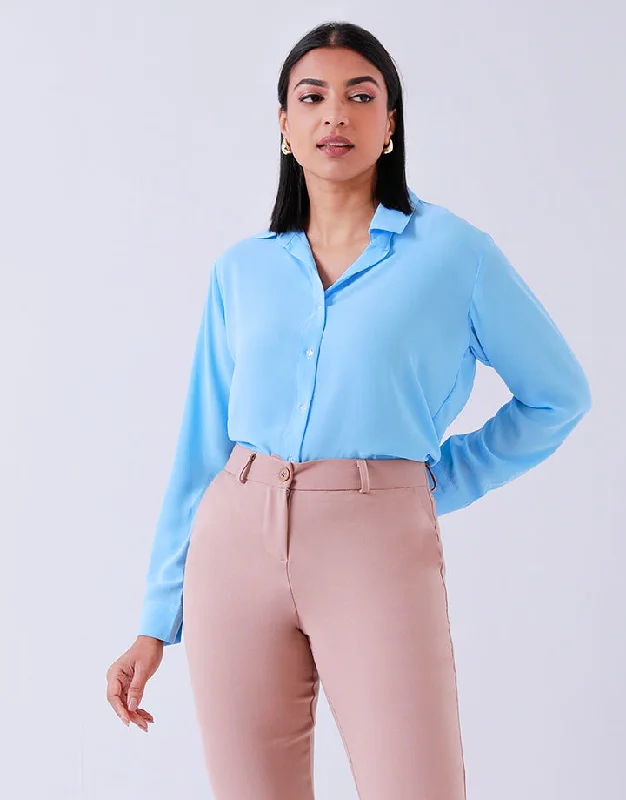 Party women's topsLong Sleeve Button Up Shirt Blouse
