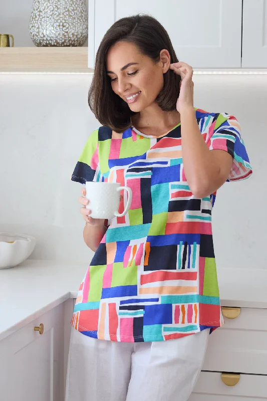 Local artisan women's topsHere Comes Summer Tee - Building Blocks