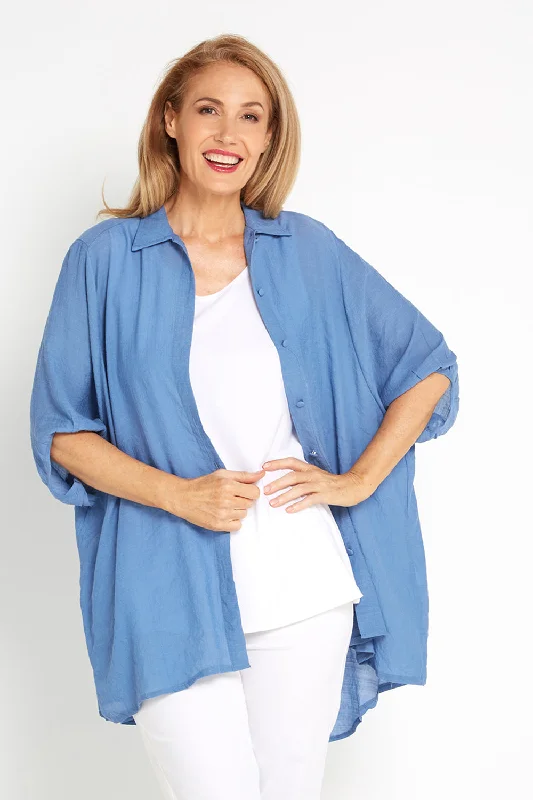 One-shoulder women's topsComfort Shirt - Blue