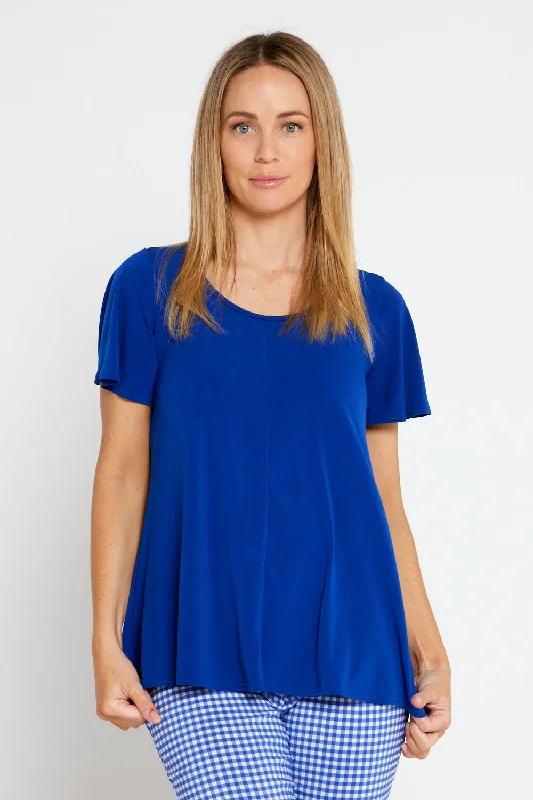 Crew neck women's topsMelinda Top - Royal