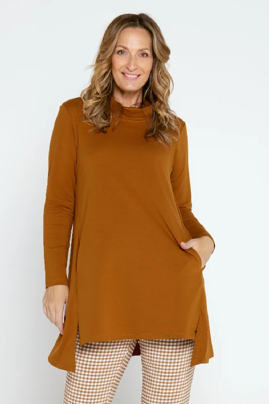 Party women's topsJoslin Cowl Tunic - Toffee