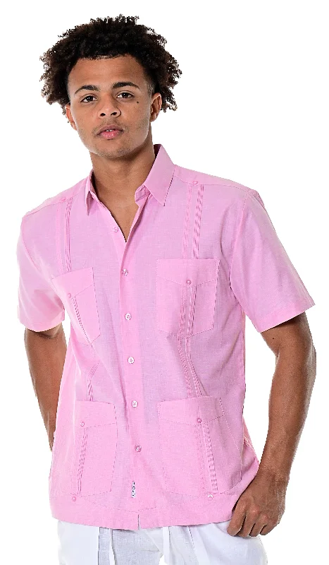 Transitional women's topsBohio Guayabera Shirt for Men S/S Traditional 4 Pocket in (6) Colors MTCG1741