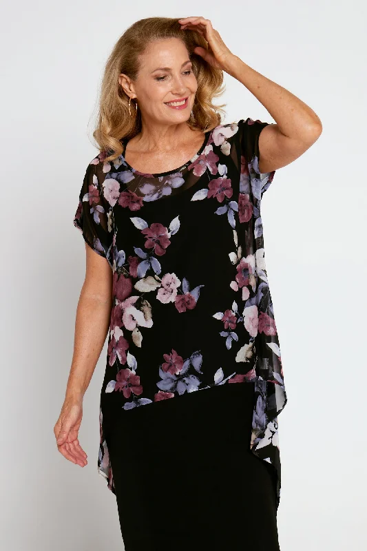 Coral women's topsAshton Chiffon Top - Mauve