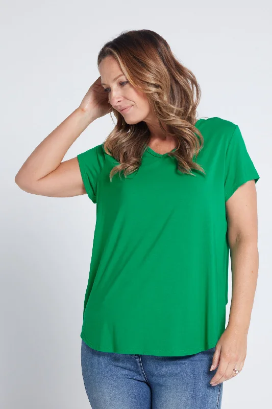 Camo print women's topsBamboo Tee - Emerald