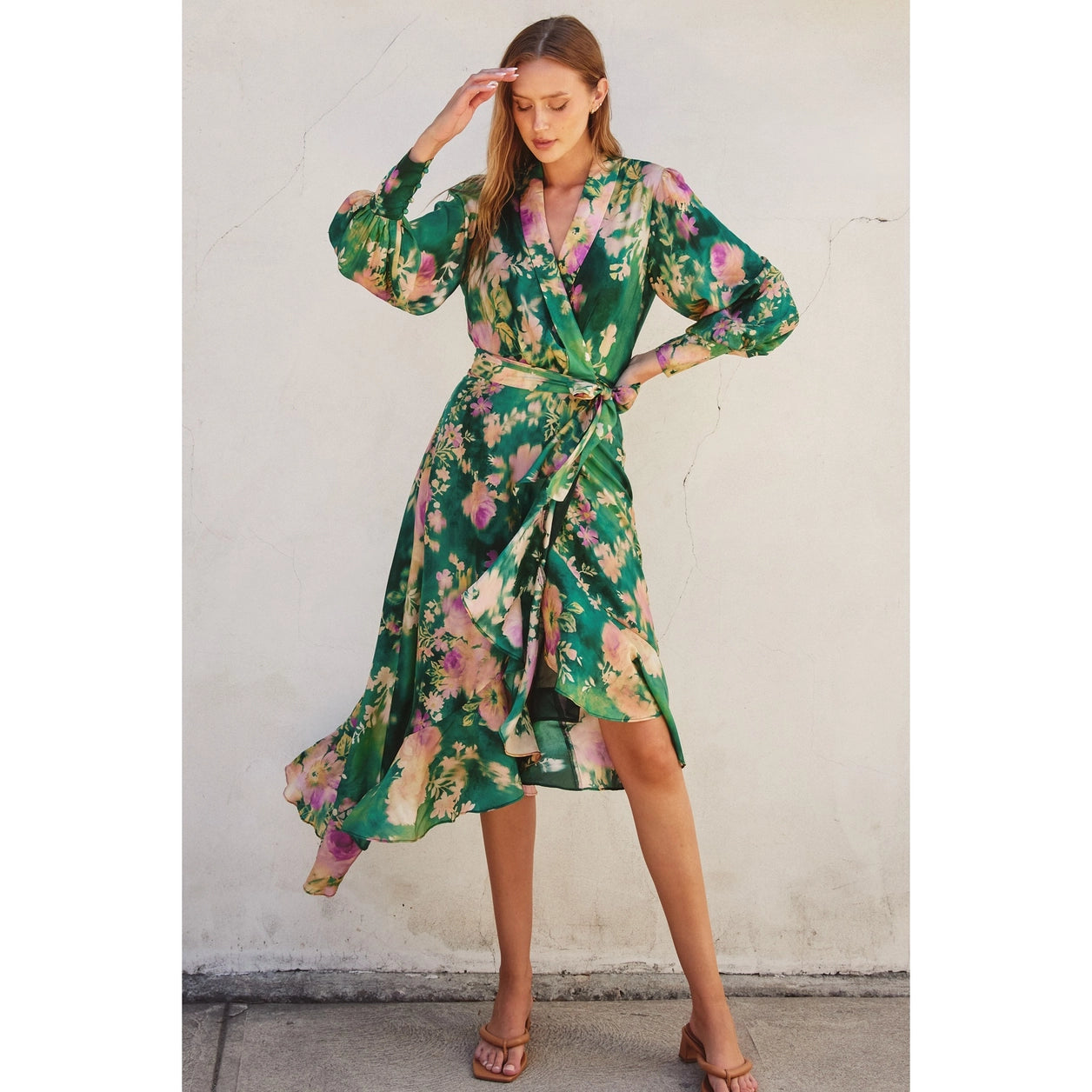 Festival dresses for music and arts eventsFloral Love Wrap Midi Dress