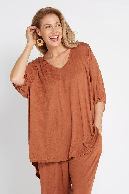 Transitional women's topsLeah Top - Tan
