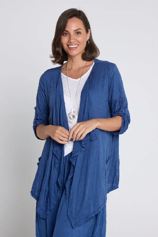 Zip-up women's topsTeegan Crush Cardigan - Denim