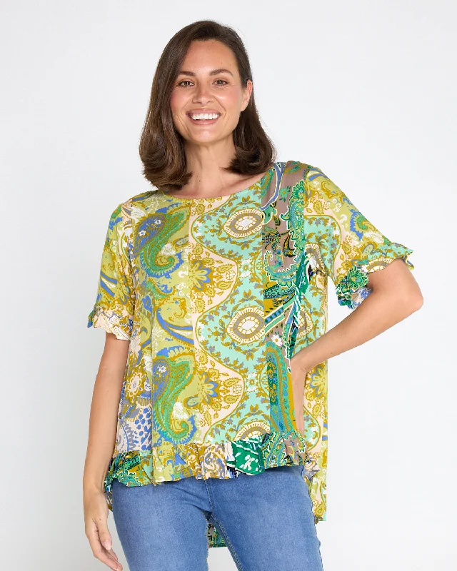 Limited edition women's topsLaila Frill Top - Ascot