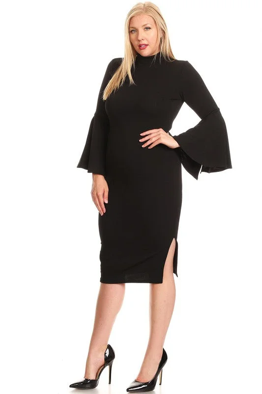 Sweetheart neckline dresses for womenBlack Midi Sheath Dress