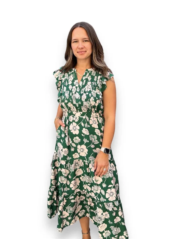 Flowy dresses for womenFields of Green Midi Dress