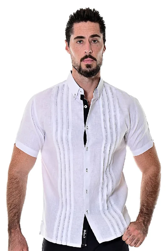 Spaghetti strap women's topsBohio Men's 100% Linen Guayabera Inspired Short Sleeve Shirt w/Pin Tucked in (2) Colors-MLS71