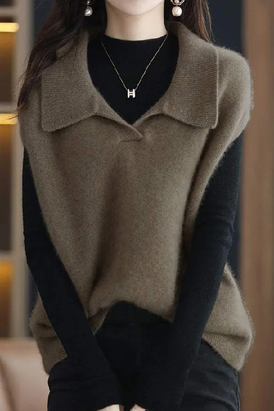Luxury women's topsLoose vest sleeveless jacket