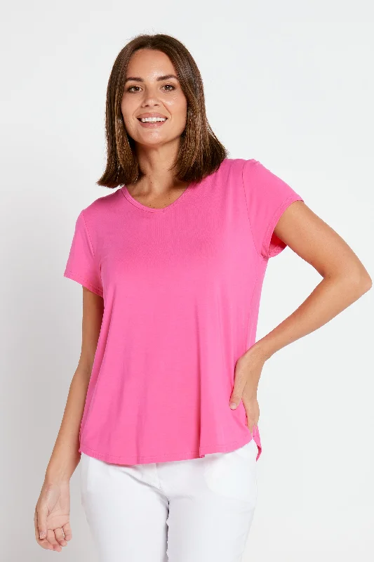 Earth-tone women's topsBamboo Tee - Hot Pink