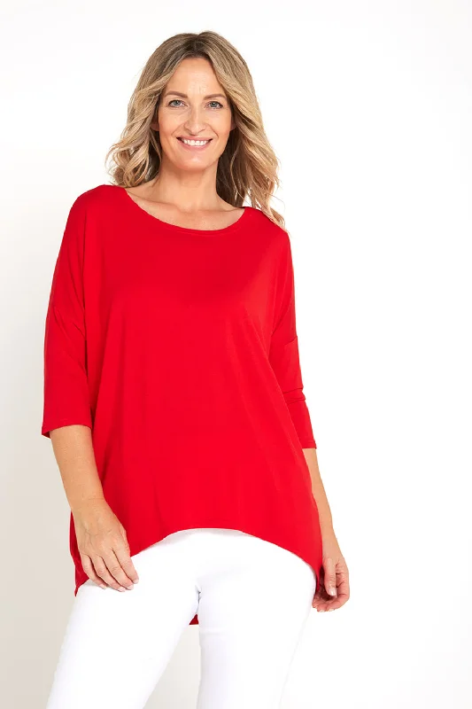 Lightweight women's topsIrena Bamboo Top - Red