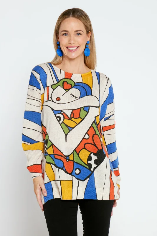 UV-protective women's topsJasper Knit Top - Lady Mondrian